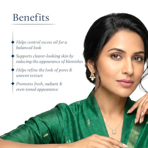 Image of Blue Nectar Plant Based Vitamin C Face Moisturizer for Oily Acne Prone Skin | 19 Herbs Oil-Free Grapeseed Daily Face Cream for Women | Ayurvedic Lightweight Cream with Natural Ingredients for Day Night