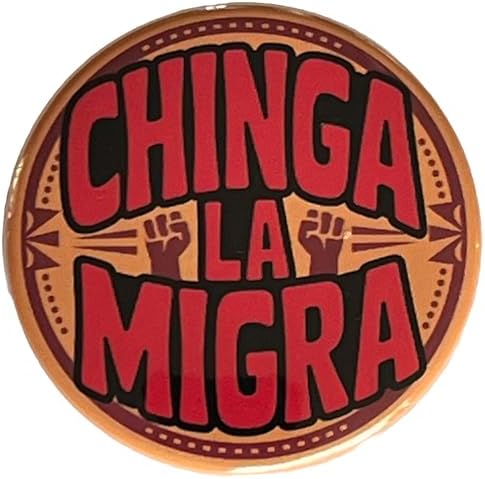 Chinga La Migra Abolish ICE 2.25" Button Pinback Political Protest Anti-Fascist image 5