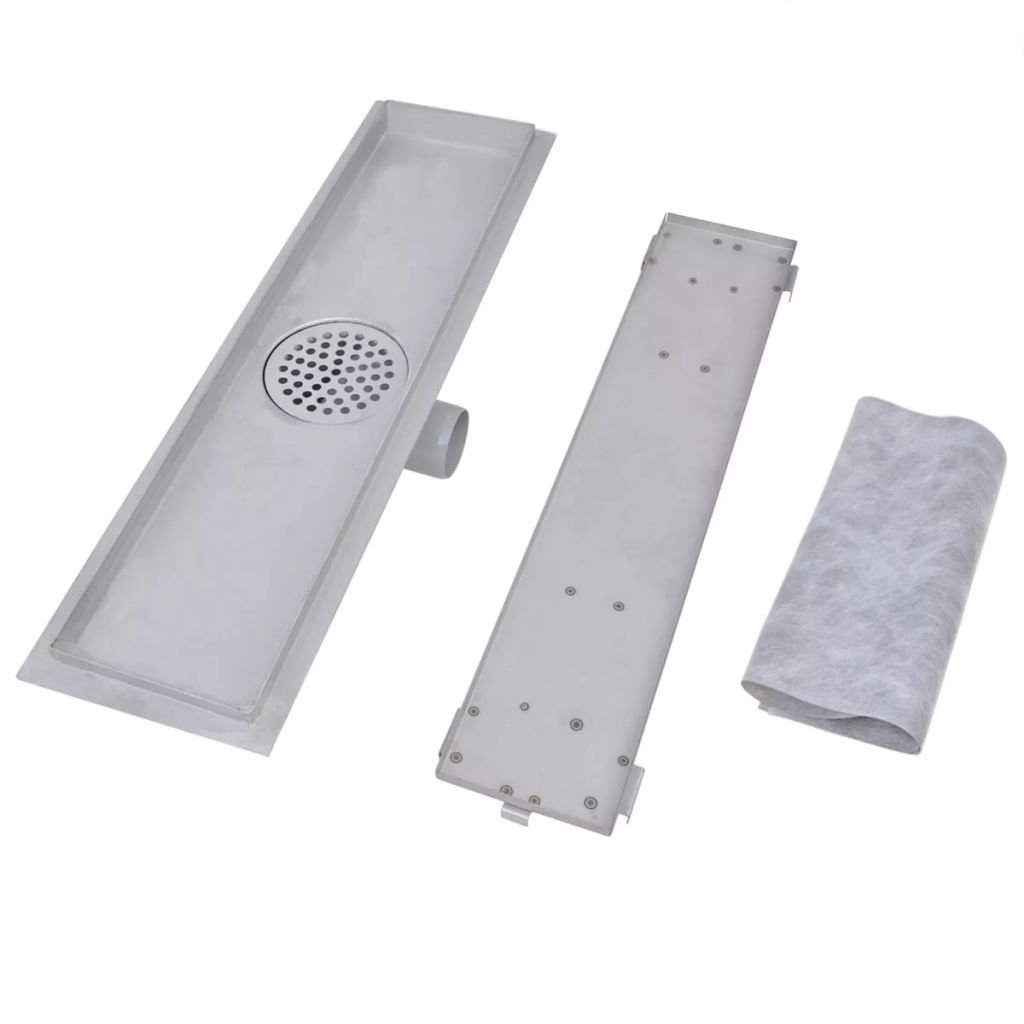 vidaXL Desagüe Lineal de Ducha 530x140 mm Flujo 40 L/min Acero Inoxidable
