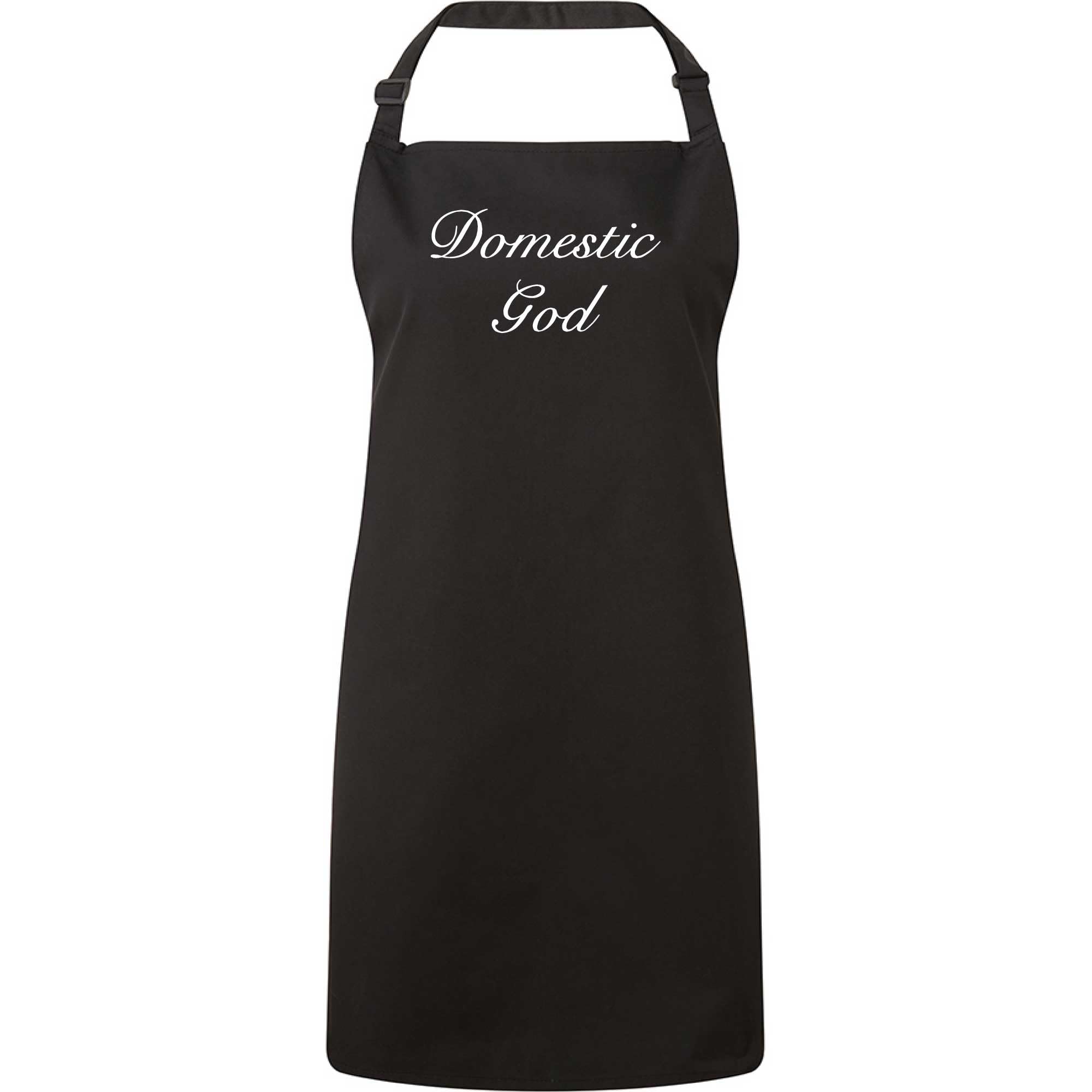 60 Second Makeover Limited Domestic God Black Apron Novelty Gift Chef House Warming Kitchen Present