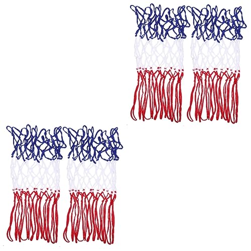 BESPORTBLE 2sets Basketball Net Replacement for Hoops Woven Nylon Net Easy Install 2pcs*2