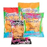 Rusty’s Chips Variety Pack Chips - Sea Salt, Chili Lime Corn Chips, Black Pepper & Island Style Pota