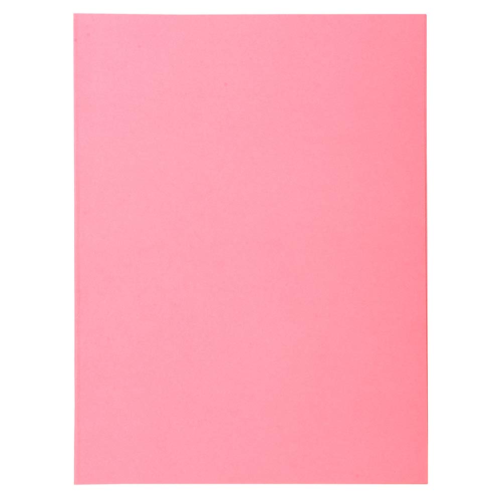 Exacompta - Ref 340003E - Super Pastel Square Cut Folders - 24 x 32cm in Size, Suitable for Storing & Holding A4 Documents, 160gsm Card - Pink (Pack of 100)