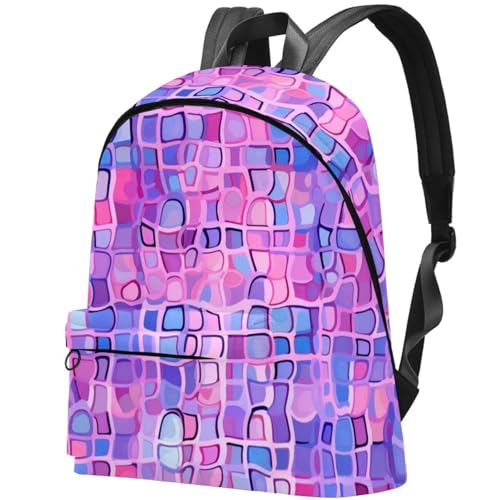 Sac à dos de voyage grand format violet motif rose vif pour ordinateur et cabine avion