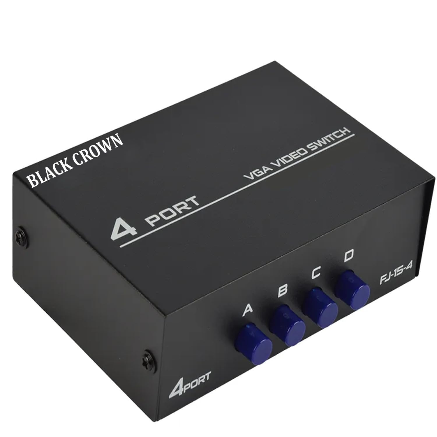 BLACK CROWN 4 Port VGA Switch -For 4 PC To Share 1 Monitor And 4 Computer To Share 1 PC VGA Switch Press Button Four Way Video Splitter for TV Monitor- Black-image-35