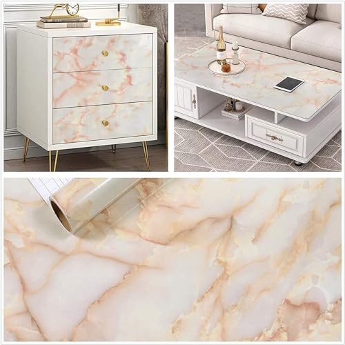 Image of SARVATRAY Self-Adhesive Wallpaper, Heat & Oil Resistant, Wall Stickers - 2X6.5 SQ FT Saffron Vinyl Sheet