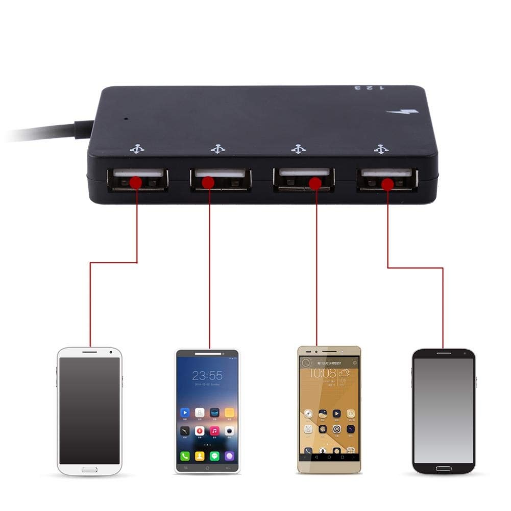 4-portowy koncentrator Micro USB Ładowarka HUB USB 2.0 Przedłużacz OTG Kabel do ładowania Adapter do rączki do gier, wtyczka USB do gniazda micro USB do smartfona i tabletu