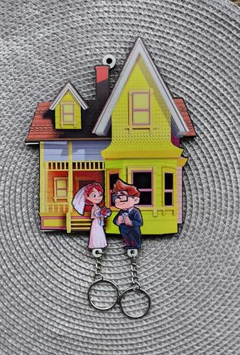Cuelga llaves con llavero de la película Up, con casa y
