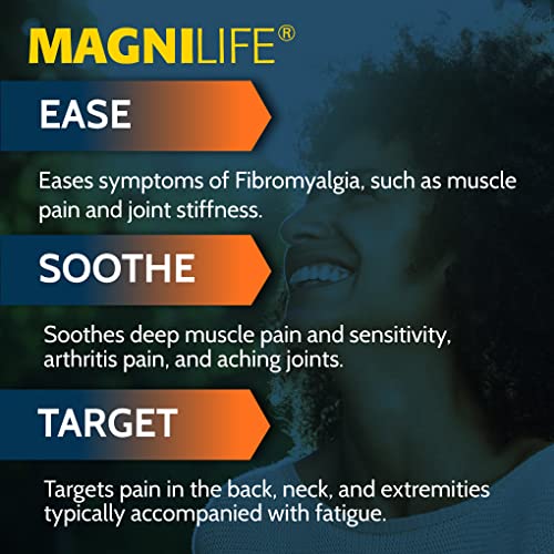 Image of MagniLife Fibromyalgia Support, 125 Count, Homeopathic Pain Reliever for Arthritis, Muscle Aches, Weakness & Sensitivity, Targeted Pain & Stiffness Relief, Quick-Dissolving Fast-Acting Tablets