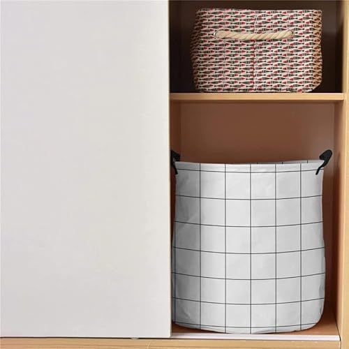 Feer Geometric Grid White Black Dirty Laundry Basket Foldable Home Organizer Basket Clothing Kids Toy Storage Basket (Color : D, Size : L) #TOP2