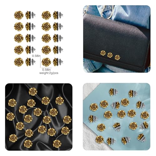 Image of 20 Pcs Enamel Rose Flowe Brooches Pins for Women Colorful Floral Brooch Flower Lapel Pin Badge Crafts Breastpin Jewelry Gift for Women Men Clothing Bags Backpacks Jackets Hat