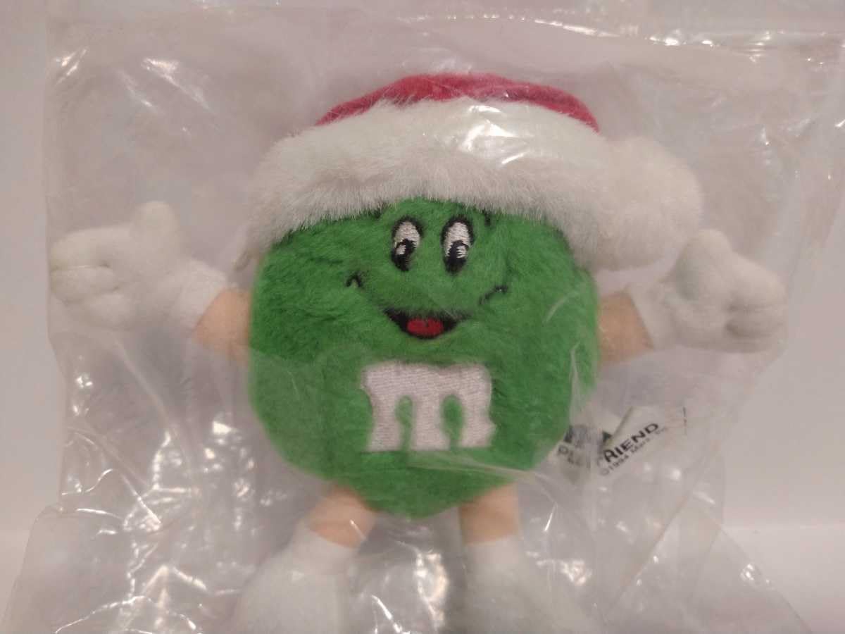 M&M's サンタの緑色ぬいぐるみ(音なって動きます) m＆m's エムアンドエムズ クリスマスぬいぐるみ2点セット M&M