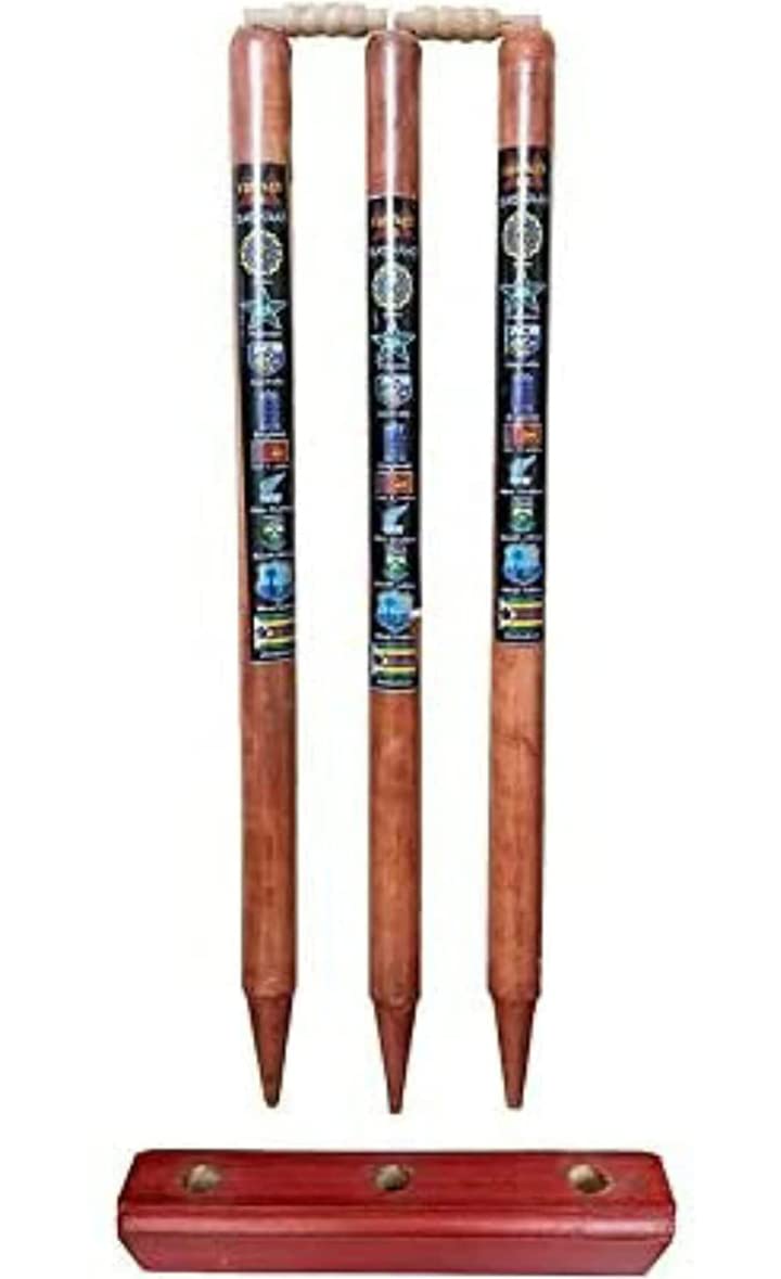 Lot de 3 souches de Cricket en Bois avec bélières et Support