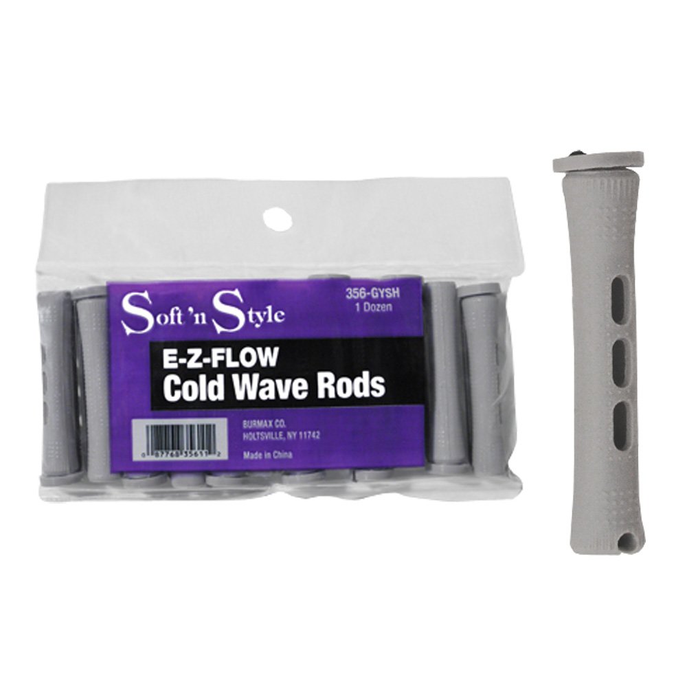 SOFT 'N STYLE Smooth E-Z Flow Cold Wave Rods Short Grey HC-356GYSH