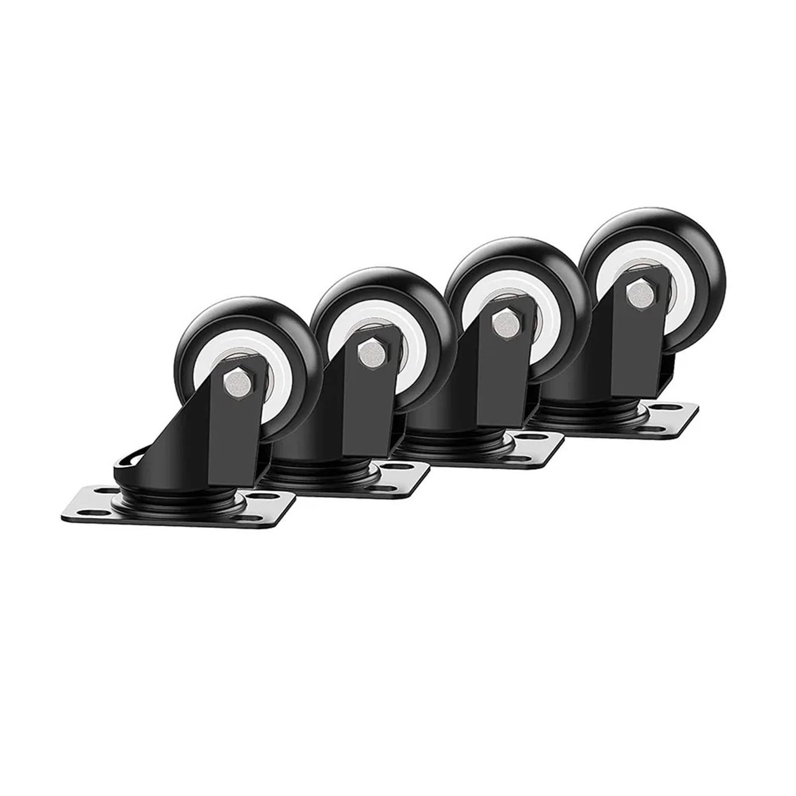 GYRAZXS Heavy Duty 1.5" Polyurethane Swivel Castor Wheels - 200KG Capacity Trolley Furniture Caster Wheels Pack of 4 Ideal for Smooth Mobility & Durability