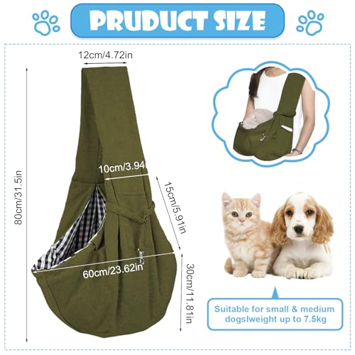 Hundetragetasche, Tragekraft bis 7.5kg, Haustier Hundetasche mit Verstellbarem, Perfekt für den Spaziergang, Aktivitäten im Freien und Ausflüge am Wochenende