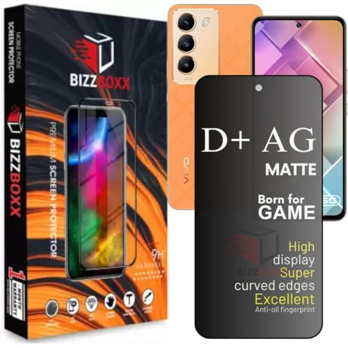 Image of Compatible with Vivo Y200e 5G D+ AG Matte Tempered Glass Screen Guard Protector Anti-Fingerprint Gaming Special With Camera Cut (For Vivo Y200E)- Pack of 1