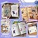 Twilight Florals Transparent Flower Sticker Book, 20 Sheets 187 PCS All Unique Blue & Purple Floral Stickers, Aesthetic Stickers for Scrapbook Supplies Junk Journal self Care Mental Health Journal
