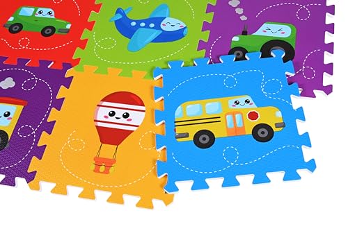 KNORRTOYS.COM 21025 Puzzlematten, „Fahrzeuge“/ 9-TLG./ 30 cm