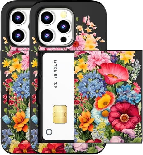 MUQR for iPhone 16 Pro Max Case (Black Garden Flower)
