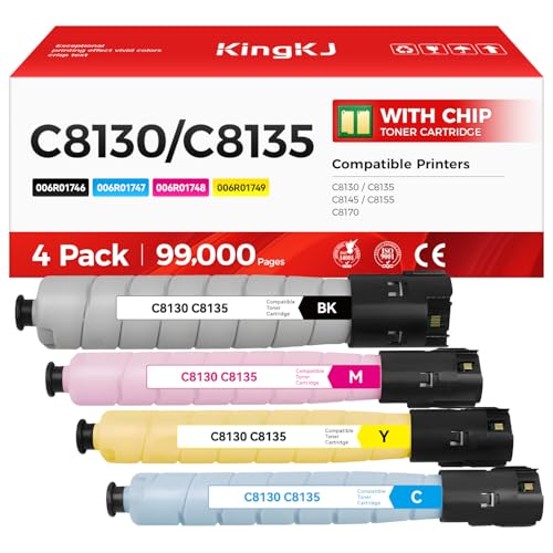 Image of Compatible with Xerox AltaLink C8130 C8135 C8145 C8155 C8170 Toner Cartridge Set 4-Pack High Capacity Replacement for Xerox 006R01746 006R01747 006R01748 006R01749 Printer Black Cyan Magenta Yellow