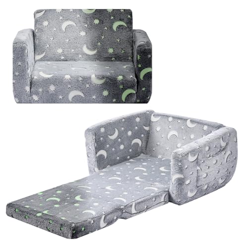 VEVOR Canapé pour Enfants Convertible, Fauteuil Chaise Longue 2-en-1, Sofa