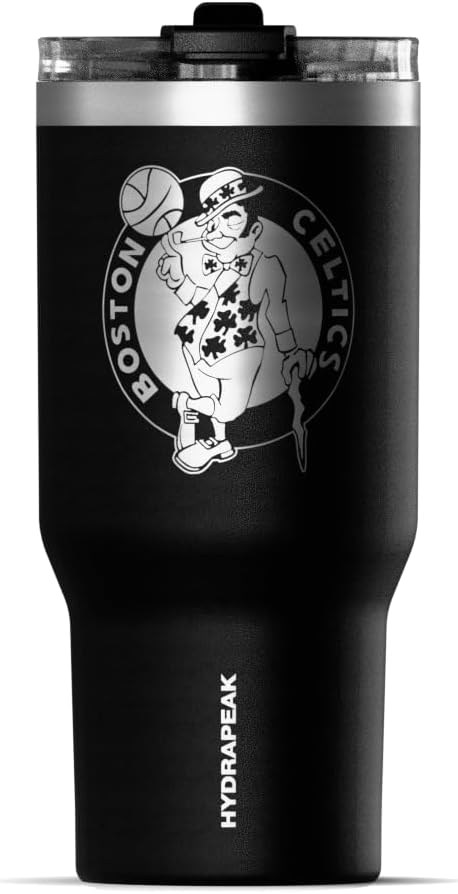 Hydrapeak x NBA Officially Licensed Boston Celtics Voyager 25 oz Stainless Steel Tumbler, Insulated Tumblers, Water Bottle With Straw