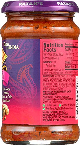 Pataks Curry Paste Hot 10oz