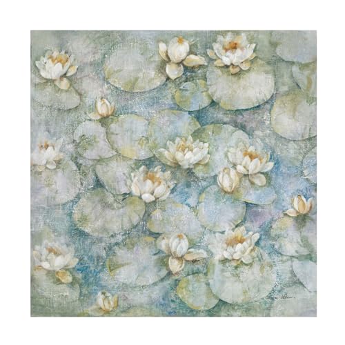 Trademark Fine Art Canvas Wall Art - Cheri Blum 'Water Lilies' Wall Art for Living Room, Bedroom, or Office Décor by Trademark Fine Art - Used condition - US$16.73
