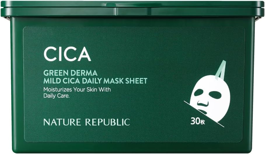 NATURE REPUBLIC ( ネイチャーリパブリック ) グリーンダーマCICA デイリーシートマスク 30枚(350ml)×1 大容量 ( CICA / セラミド )