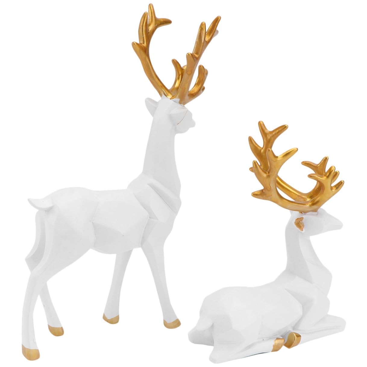 Lot de 2 statuettes de cerf pour un cadeau de Noël élégant
