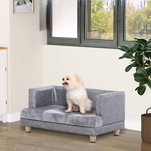 Hundesofa PawHut aus Kunstleder für Haustiere, 68 x 41 x 32 cm