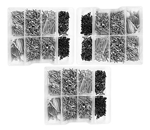 Petits clous de 11-30 mm avec boîtes d'assortiment plastique pour bricolage maison
