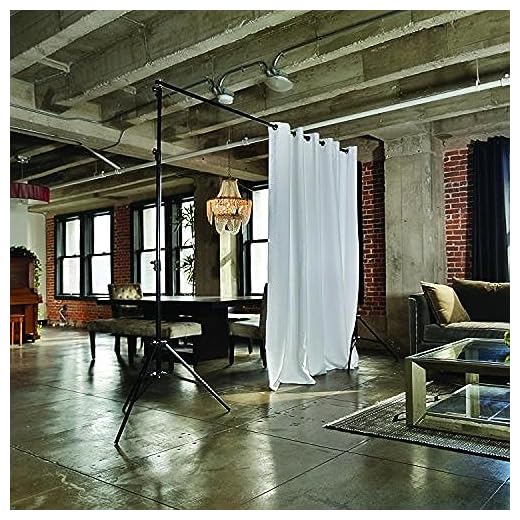 RoomDividersNow Freestanding Adjustable Room Divider Stand - Small, 7ft - 12ft 6in Wide