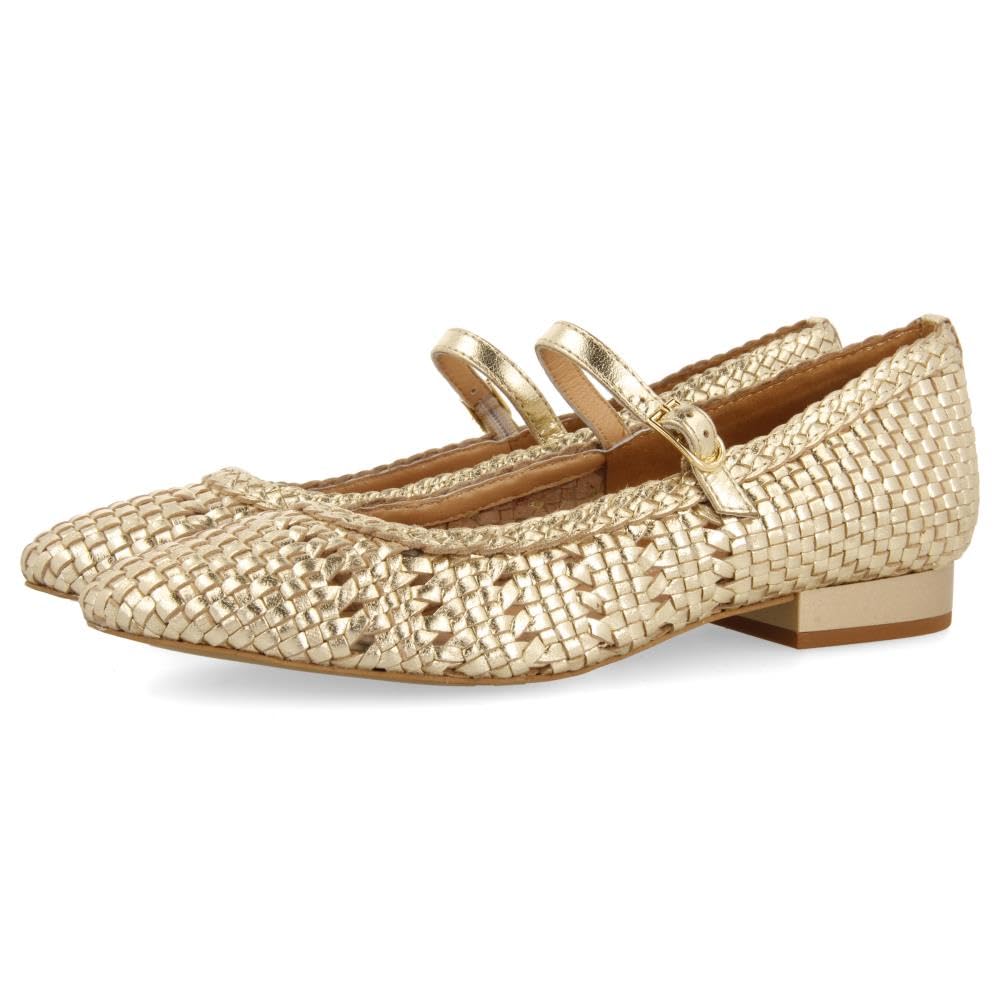 GIOSEPPO SKALICA, Women's Mary Jane Flat Shoes, Platinum, 38 EU, Platinum, 6 UK