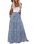 Hotouch – Hotouch Rock Lang Damen Sommer Hohe Taille Skirt Z-Blumen-C 