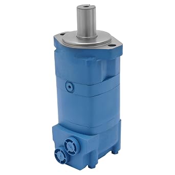Hydraulic Motor Blue with 2 Bolt Staggered Ports for Char-Lynn 104-1028-006, Eaton 104-1028, 1-1/4" Straight Shaft Standard New