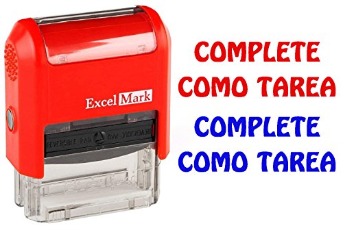 ExcelMark Self-Inking Rubber Teacher Grading Stamp - Complete Como TAREA