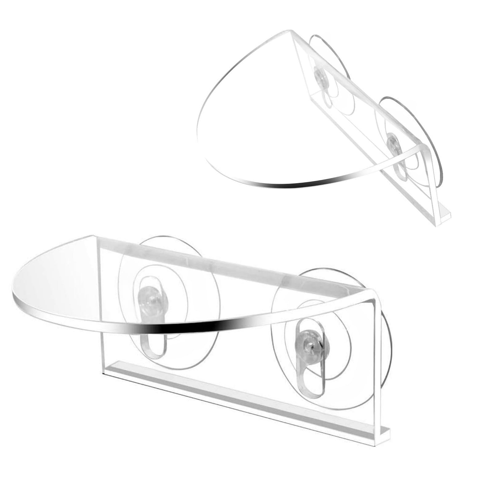 sodeber Window Sill Extension Shelf Suction Cup Plant Stand for Balcony Pots Indoor Gardens and Succulents Planter Bathroom Storage Rack