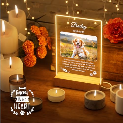 Bemaystar Personalisiert Erinnerung Hundandenken An Verstorbenen Hund Gedenktafel Hund Trauer Hund GedenkstäTten & Bestattungen für Hunde Andenken An Verstorbene Hunde