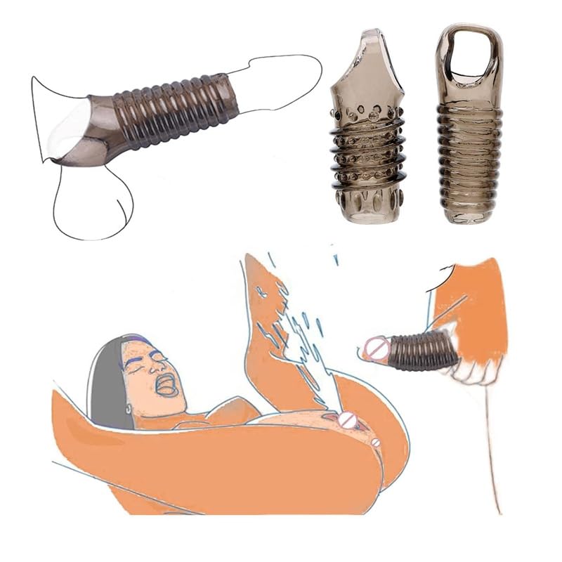 2Pcs Penis Rings for Men Reusable Cock Rings Penis Enlarge Sleeves Girth Long Lasting Delay Ejaculation Sexual Stimulation