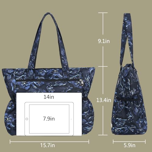 Image of CLOUDMUSIC Shoulder Tote Bag For Nurses Teachers Work Gym Travel Beach Women With Large Capacity Waterproof