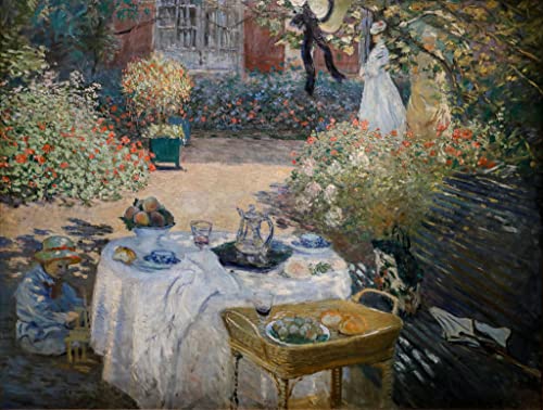 Toile Monet Le Déjeuner habillage mur vide grand poster vintage 60x90cm