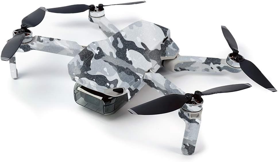 MightySkins Glossy Glitter Skin for DJI Mavic Mini Portable Drone Quadcopter - Gray Camouflage | Protective, Durable High-Gloss Glitter Finish | Easy to Apply, Remove | Made in The USA
