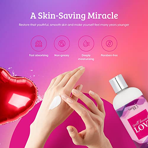 Home Spa Gift 10Oz Deep Moisturizing Fragrance Body Lotion & 8 Oz. Fine Fragrance Body Mist Set Holiday Luxury Self-Care Combo For Women And Girls (Spell Bound Love) #TOP6