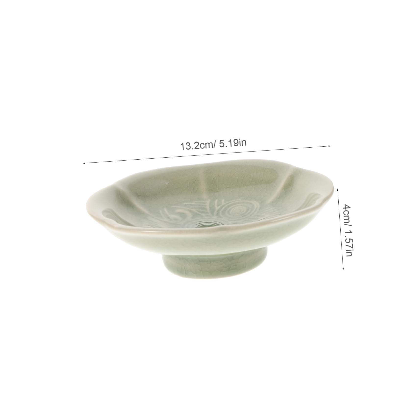 FRCOLOR Ceramic Dessert Table Bowl Korean Style Appetizer Plate Square Cake Serving Flower Pinch Bowl Decorative Sauce Dish