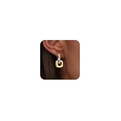 Dangle Gold Earrings for Women Trendy: Teardrop Earrings 14K Gold/Silver