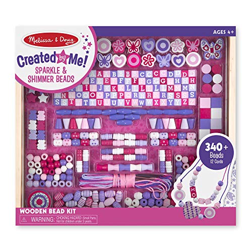 Melissa & Doug Deluxe Collection Wooden Bead Set, Great Gift for Girls