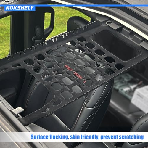 Image of Overhead Molle Panel Storage Compatible with 2018-2025 Wrangler Jl Jlu & 2020-2025 Gladiator JT|Jeep Gladiator /JL Overhead Molle Panel|Top Cargo Management Rack|Overhead Cockpit Molle Panel