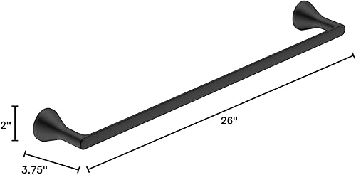 Miniatura 4 de American Standard 7061024.243 Aspirations - Toallero de 24 pulgadas, color negro mate